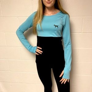 PINK Ultimate Long Sleeve. M. Black and Blue.